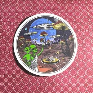 Teacher Alien ET EBE Traveler Star Person Space People Single Decor Sticker